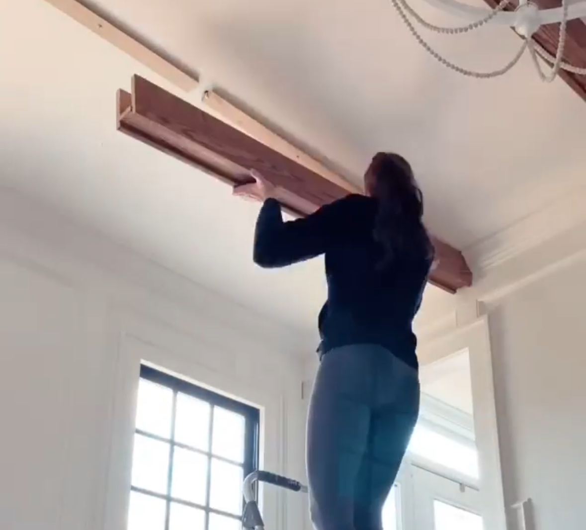 DIY Dining Room Faux Ceiling Beams: How I Built Mine & How You Can Too