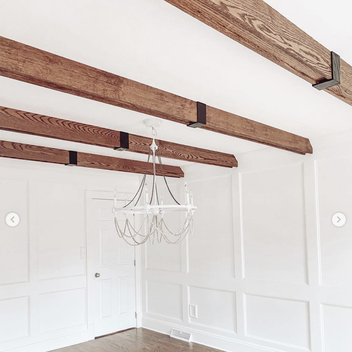 DIY Dining Room Faux Ceiling Beams: How I Built Mine & How You Can Too